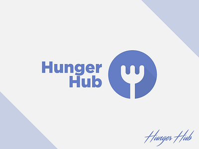 Hunger Hub Logo app ball branding colorful design dribble flat graphic icon illustration illustrator lettering logo type typography vector