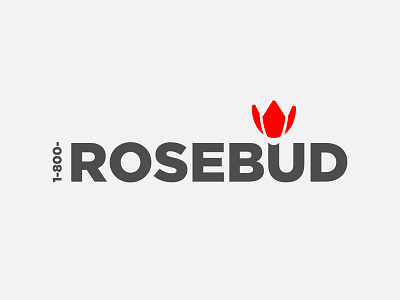 1-800-Rosebud - Logo app branding clean colorful design dribble flat graphic icon identity illustration illustrator lettering logo minimal type typography vector web website