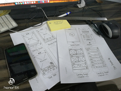 Paper Prototyping for Upcoming Projects app design flat graphic paper prototype ui ux web