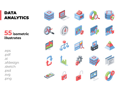 Data Analytics 3d concept creative design flat icons idea illustration isometric isometric art isometric design isometric icons isometric illustration web