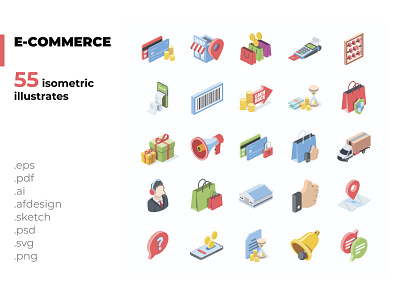 E-commerce 3d concept creative flat icons illustration isometric isometric art isometric design isometric icons isometric illustration vector
