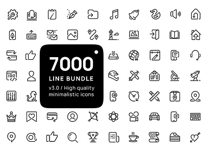 7000 Premium line icons bundle bundle creative design flat icon icon instagram icon pack icons icons bundle icons set idea illustration line art line icons lines logo minimalism outline ui