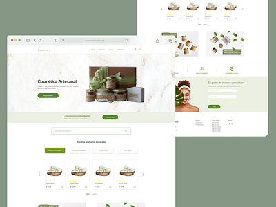 Landing Page | Natural Cosmetics E-commerce design e commerce e commerce design logo ui ux ventures web website website concept