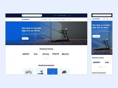 Monark | Home Redesign design e commerce e commerce design fitness mobile ui ux web