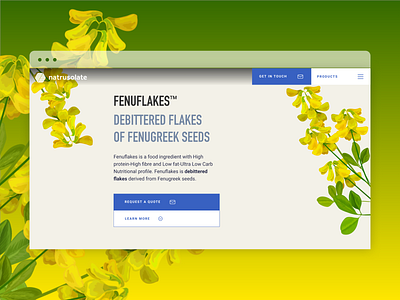 Natrusolate Website - Fenugreek Screen design product product page responsive ui ux website