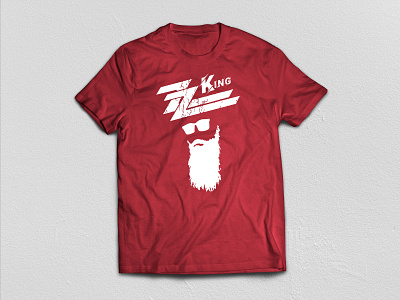 Beard King Red creative design illustration print design tshirt