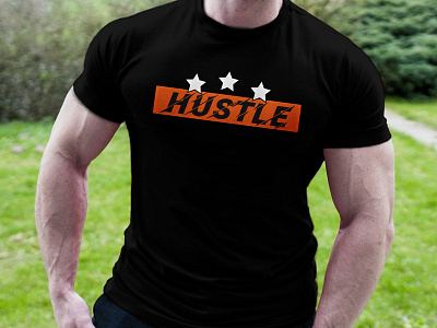 Hustle_black creative design graphic design illustration print design print on demand tshirt design typography