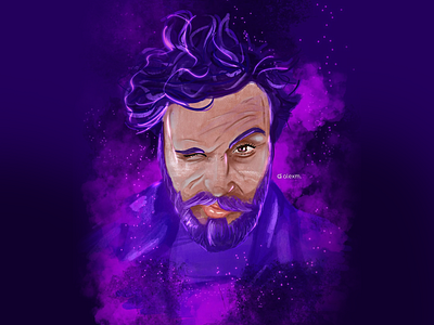 Progress in purple digitaldrawing illustration portrait progress purple