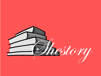 Shestory logo flat illustration logo type