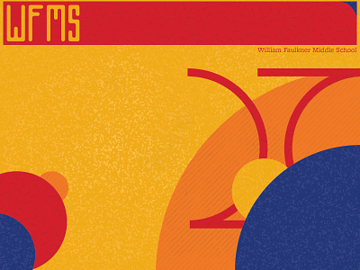WFMS Poster design flat illustrator improv logo retro textures