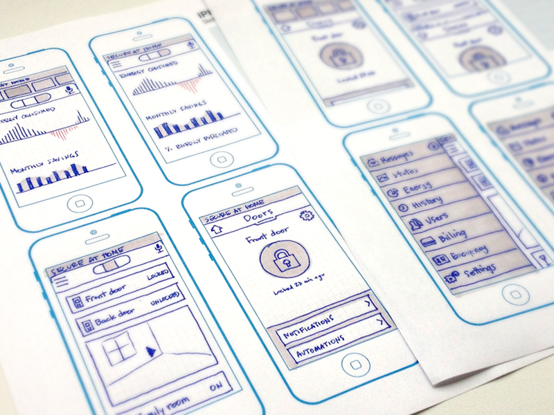 Energy and Navigation navigation iphone ios wireframe sketch energy graph infographic nav