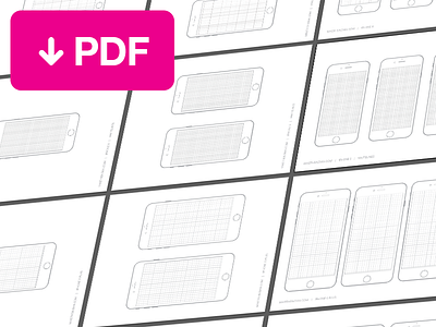 iPhone6 Sketch Templates grid iphone iphone 6 iphone 6 plus sketch template wireframe