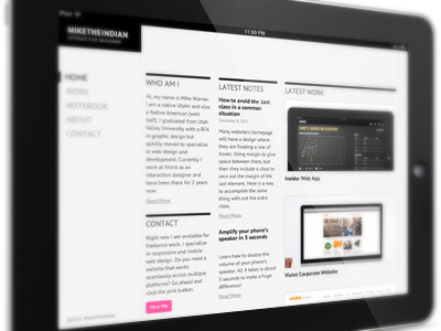 Portfolio design interaction design ipad iphone ixd media queries mobile portfolio web