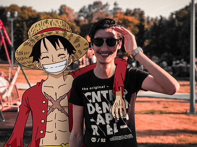 Luffy, say cheeese! anime art artwork digital digital art digital drawing drawing illustration luffy onepiece people photography smile