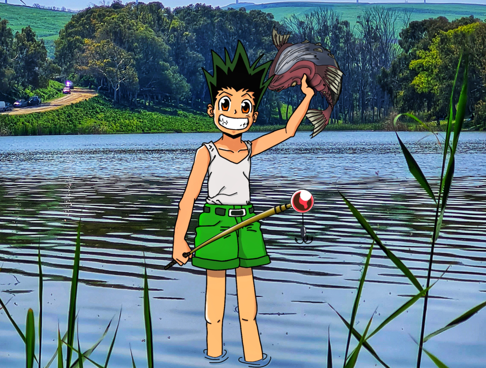 Gon Fishing by here-and-faraway on DeviantArt