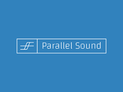 Parallel Sound - Brand Identity blue brand identity brand mark branding clean full lockup illustrator logo minimal parallel sound thin lines wordmark