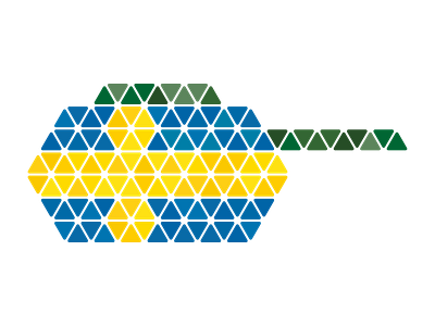 Sweden Tank adobe illustrator army branding design flag flat gun icon illustration logo military pattern round corners stockholm sweden swedish tank triangles vector