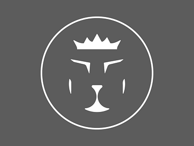 eLion Media Gray adobe illustrator branding crown design elion media flat graphic design icon illustration king lion logo logo design marketing media round corners vector