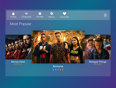 Daily UI 025 :: TV App design digital graphic interface ui