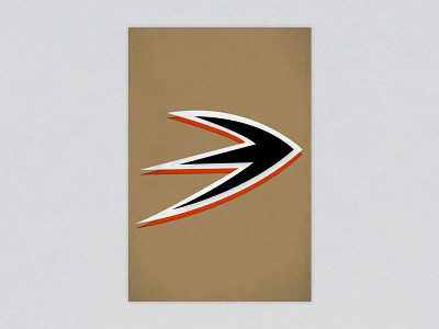 Minimalist Anaheim Ducks Logo anaheim art ducks hockey illustrator logo minimalism nhl print sports