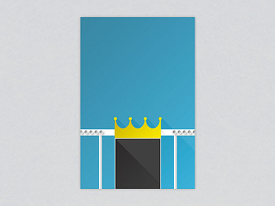 Minimalist Kauffman Stadium - Kansas City Royals ballpark crown illustrator minimalist minimalist art photoshop scoreboard sky stadium