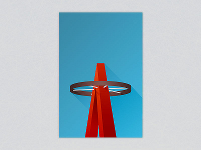 Minimalist Angel Stadium - Los Angeles Angels anaheim angels ballpark california halo illustrator los angeles minimalist minimalist art photoshop stadium team