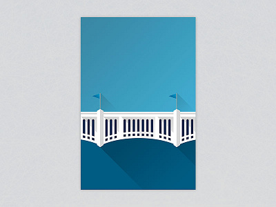 Minimalist Yankee Stadium - New York Yankees ballpark facade frieze illustrator minimalist minimalist art new york photoshop stadium yankees