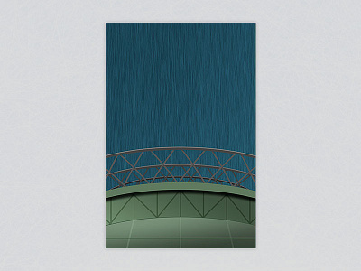 Minimalist Safeco Field - Seattle Mariners architecture art ballpark baseball illustrator minimalist minimalist art photoshop rain sports stadium