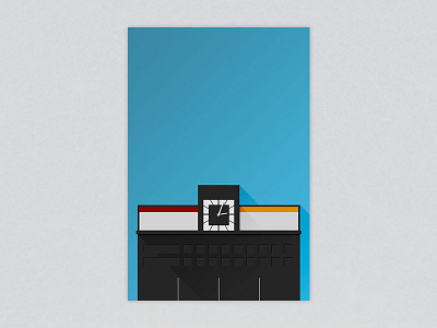 Minimalist Crosley Field - Cincinnati Reds