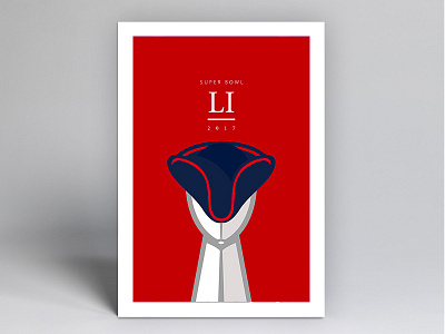 Minimalist Super Bowl LI art boston bowl england football minimalism minimalist new patriots poster super superbowl
