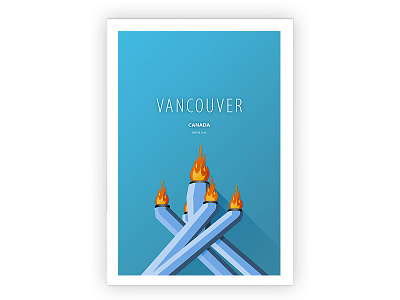 Minimalist Olympic Cauldron Series - 2010 canada fire illustrator olympics sports torch vancouver winter