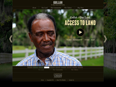 Gullah Community african american architechture grunge history nature organic vintage web design land website