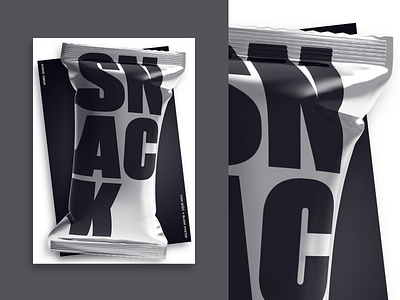 Snack 3d artwork blackandwhite cover design illustration ivanmisic plakat poster snack typography