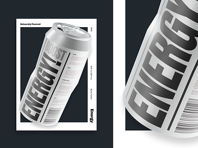 Energy 3d artwork black blackandwhite boost cover design illustration ivanmisic poster typography