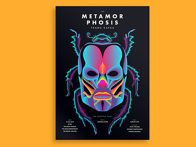 The Metamorphosis color design illustration kafka metamorphosis poster print