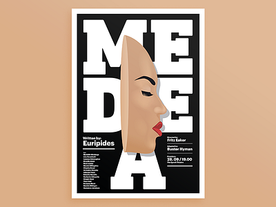 Medea artwork cover design illustration poster typography