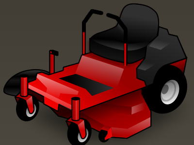 Z turn mower red