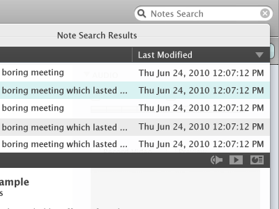 Pear Note 2: Search UI Concept macosx pearnote search ui