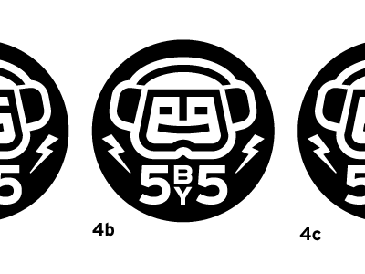 5by5 B&W Logo Concept 5by5 icon logo sketch