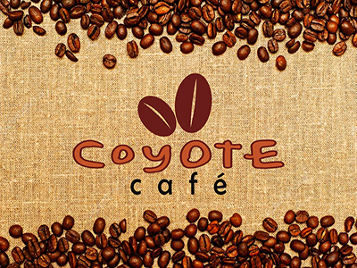 Coyote Café arte café coffee coyote logo