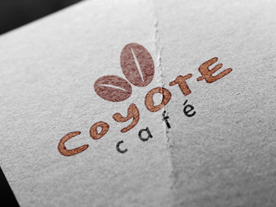 Coyote Café arte café coffee coyote logo