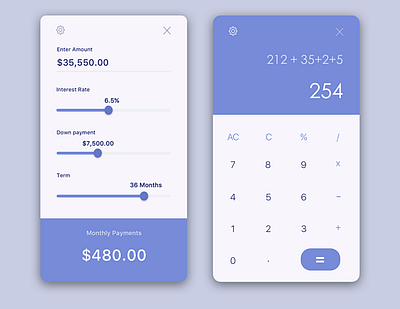 Calculator application calculator clean ui dailyui dailyui 004 design designs icon logo ui ux web