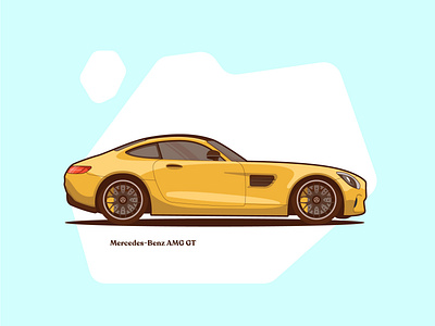 Mercedes AMG GT 2020 amg benz car cars design flat illustraion illustrator mercedes mercedes benz minimal vector vehicle