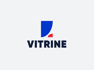 Vitrine Magazine Logo branding character design flag flat flat design france logo logotype modern typography vitrin vitrine