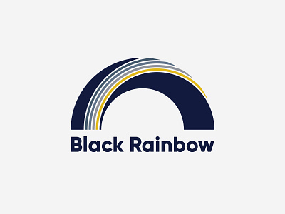 Black Rainbow Game Studio Logo Design