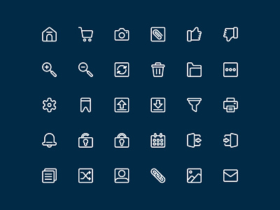 User Interface Iconset - Line Style app icon icon design icon pack iconography icons iconset line outline ui user inteface ux web