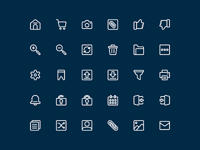 User Interface Iconset - Line Style