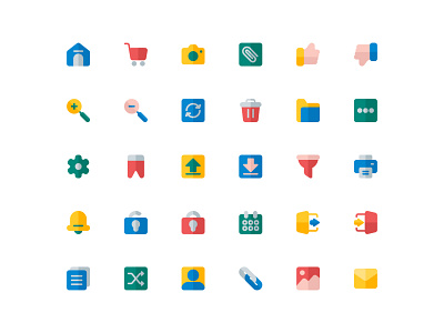 User Interface Iconset - Flat Style