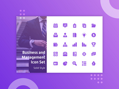 Business and Management Iconset - Solid Style app business button glyph icon design iconography icons iconset solid ui ux web