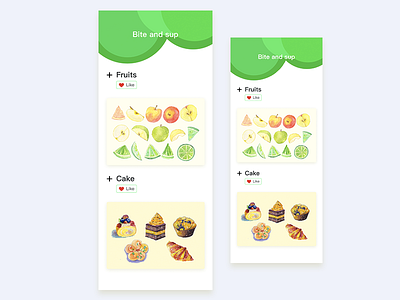 饮食生活蔬菜蛋糕app界面 app界面